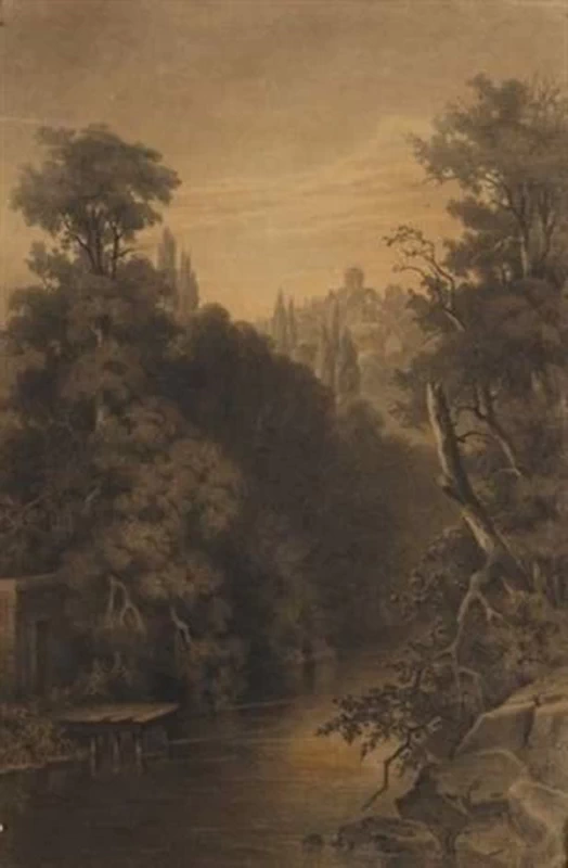 Paesaggio con ruscello